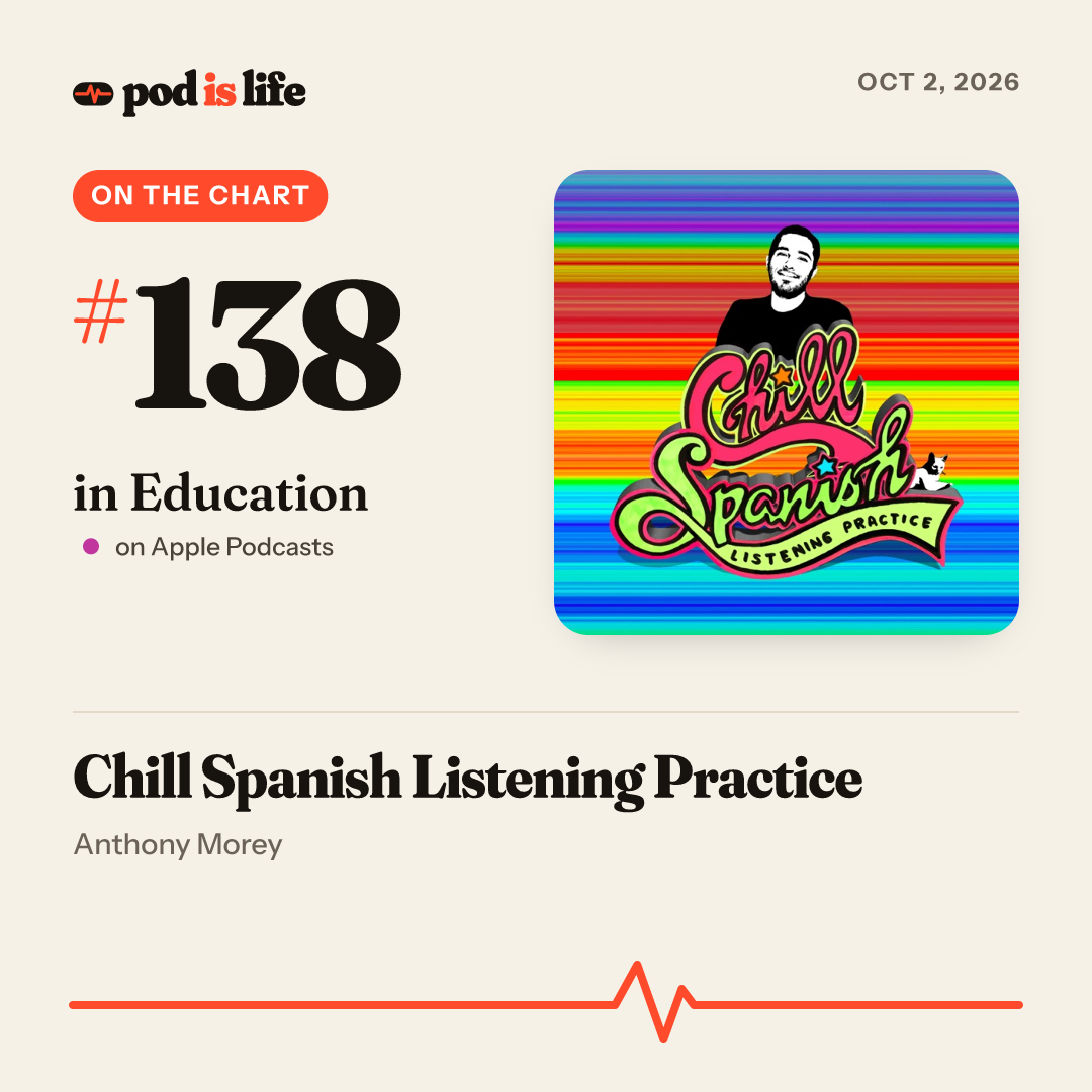 Share card: #138 in Education on Apple Podcasts