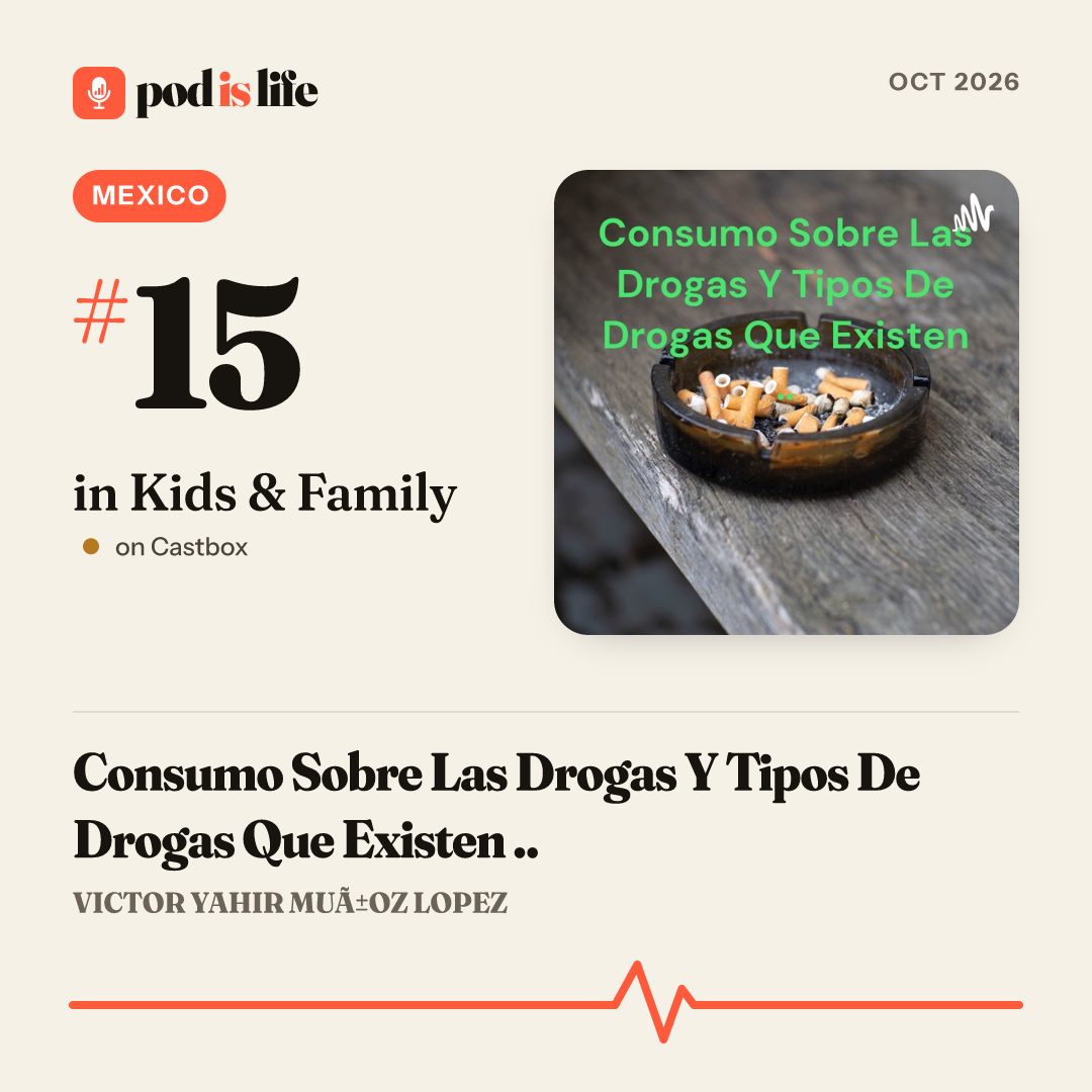 Share card: #15 in Kids & Family, Mexico on Castbox