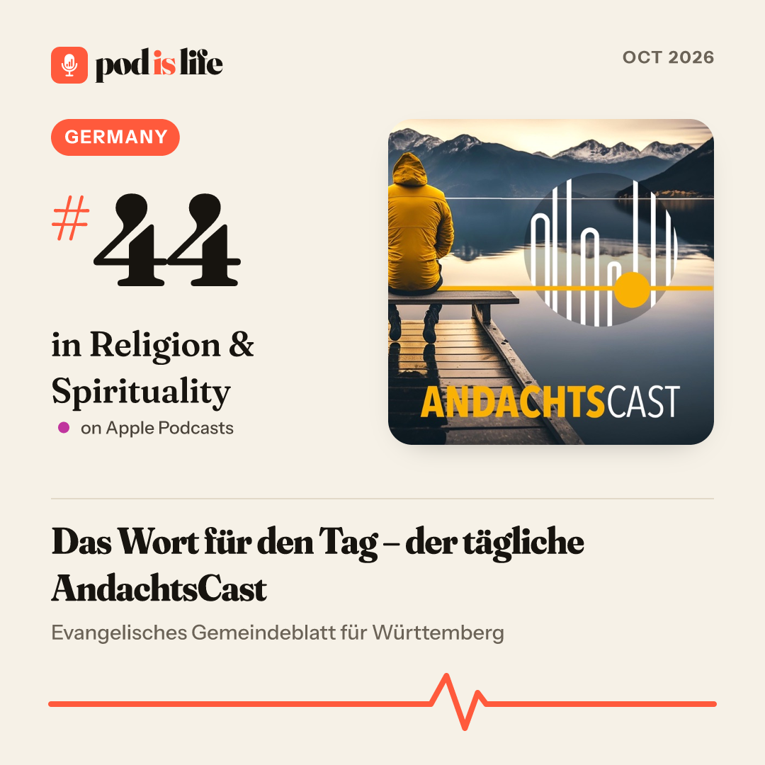 Share card: #44 in Religion & Spirituality, Germany on Apple Podcasts