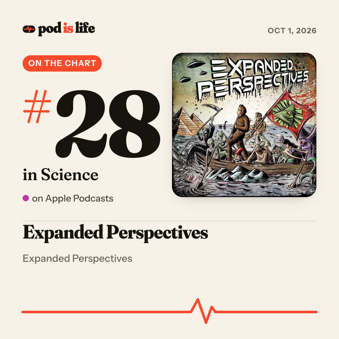 Share card: #28 in Science on Apple Podcasts