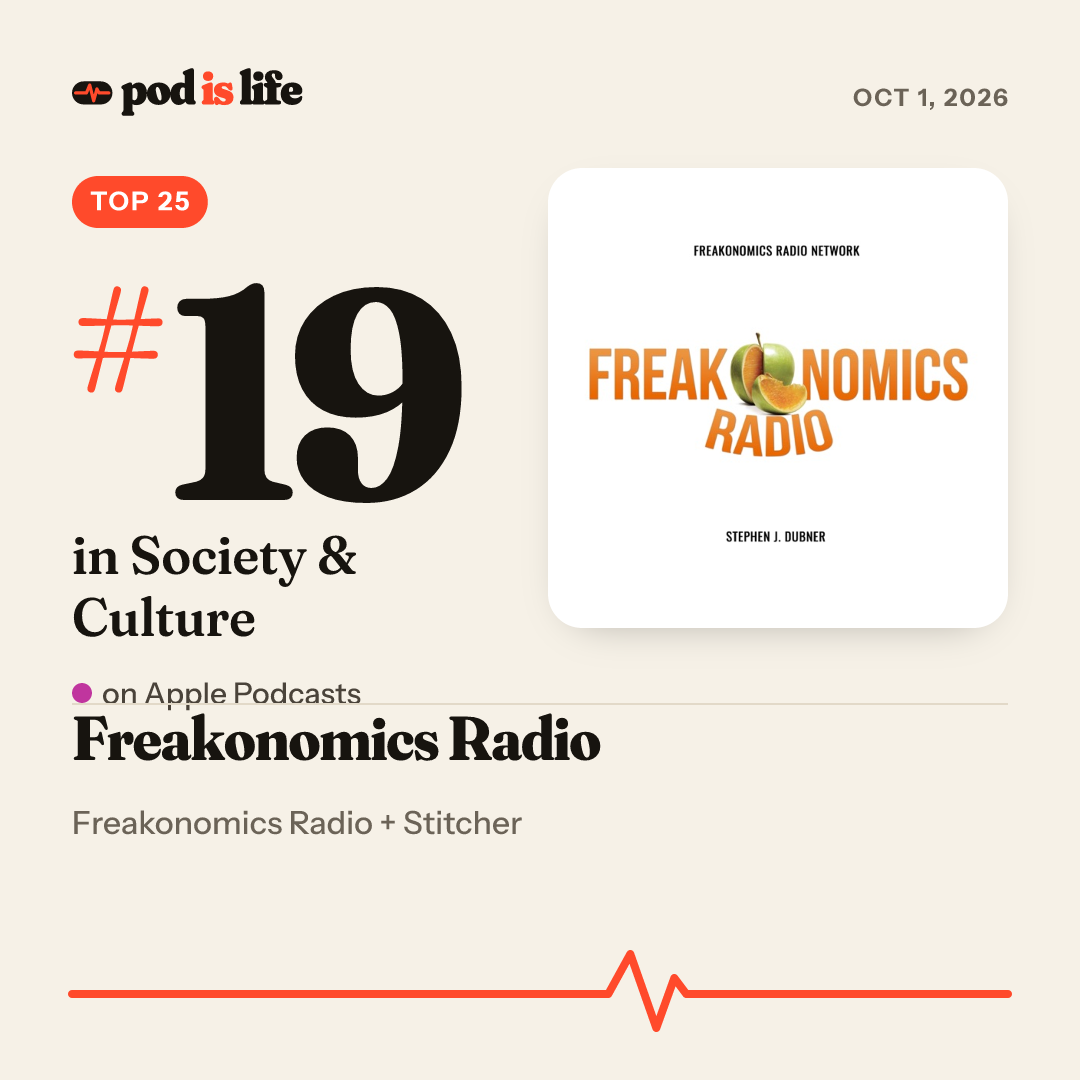 Share card: #19 in Society & Culture on Apple Podcasts