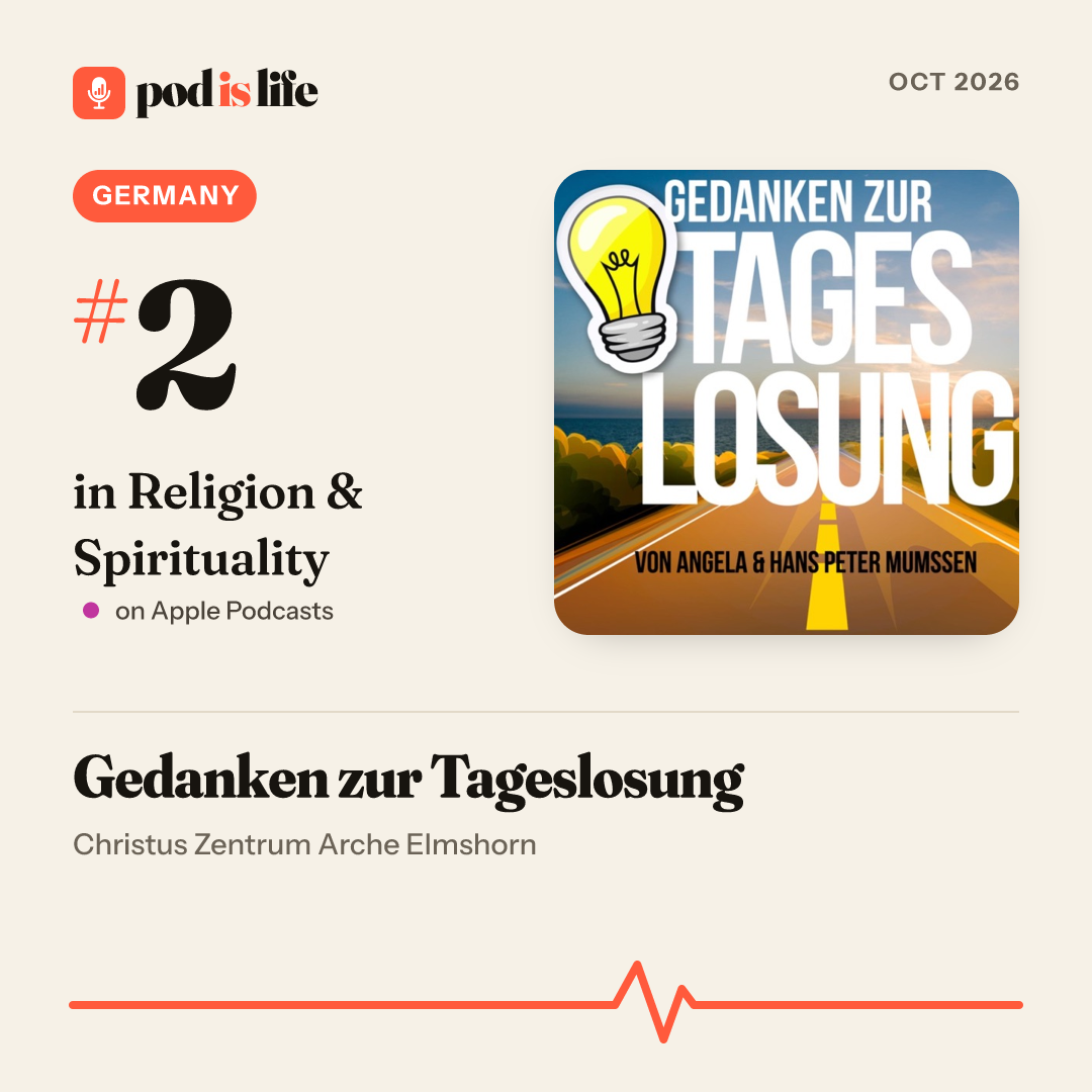 Share card: #2 in Religion & Spirituality, Germany on Apple Podcasts