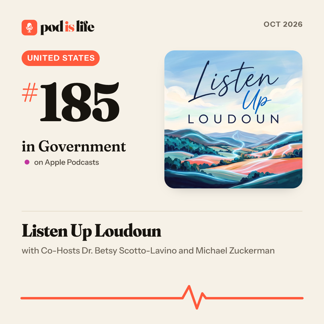 Share card: #185 in Government on Apple Podcasts