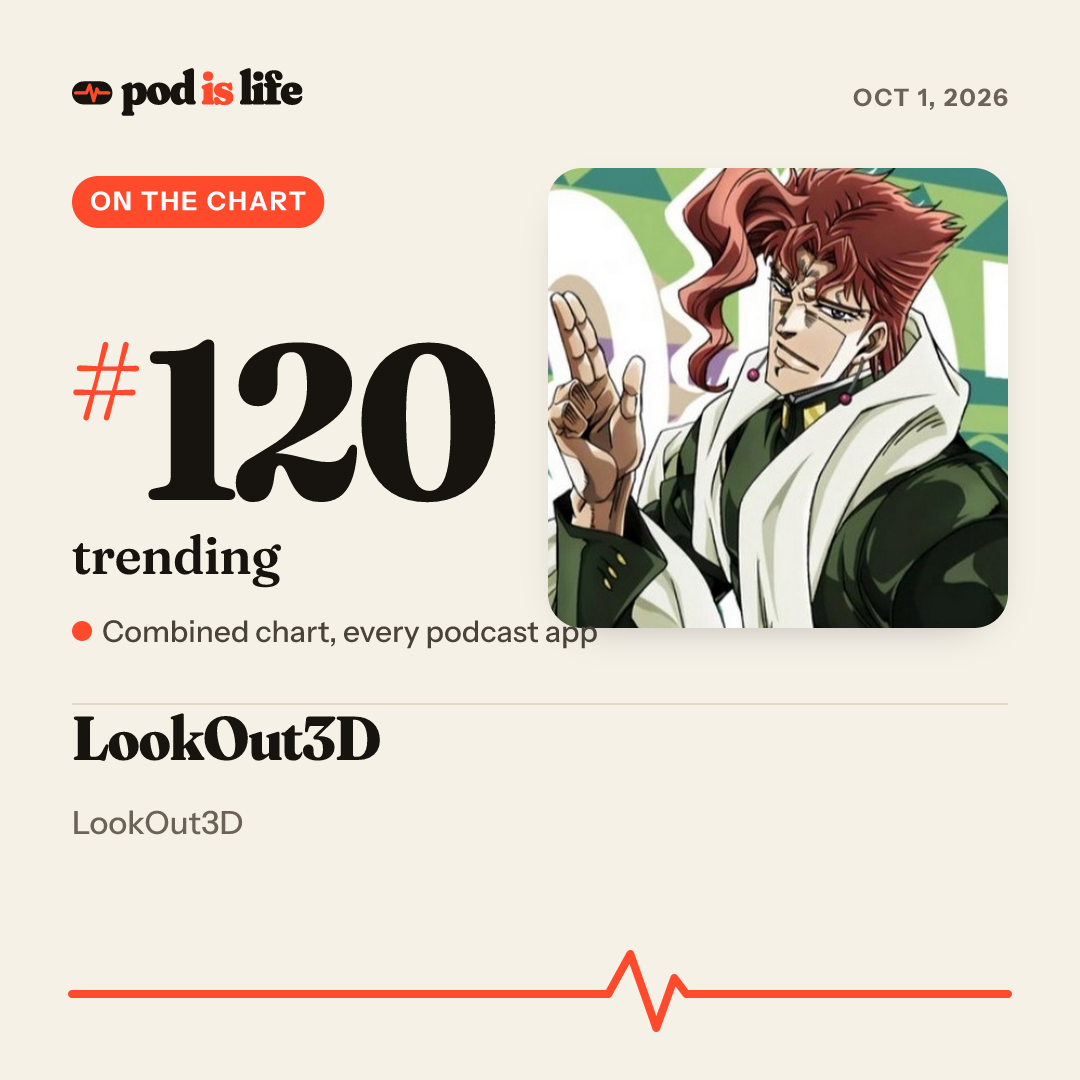 Share card: #120 trending across every podcast app