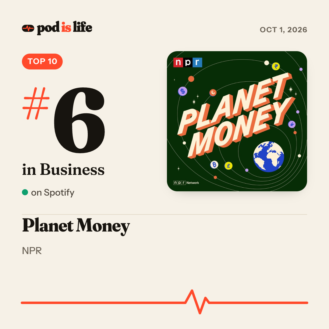 Share card: #6 in Business on Spotify