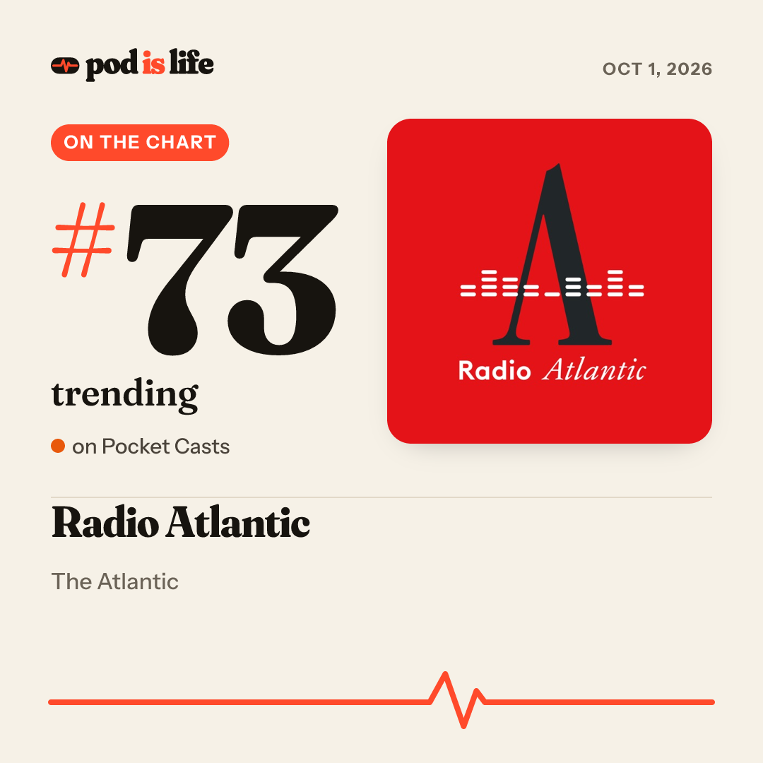 Share card: #73 trending on Pocket Casts
