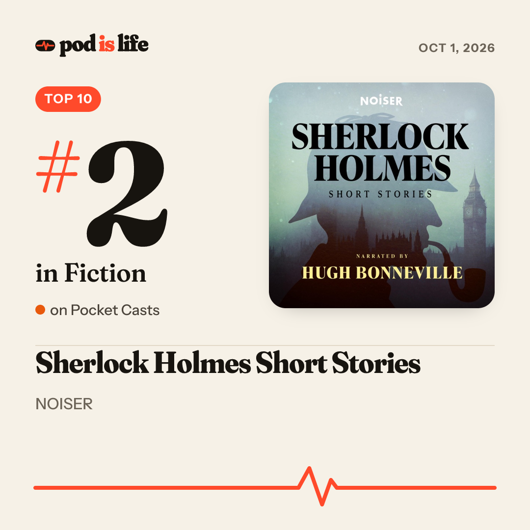 Share card: #2 in Fiction on Pocket Casts