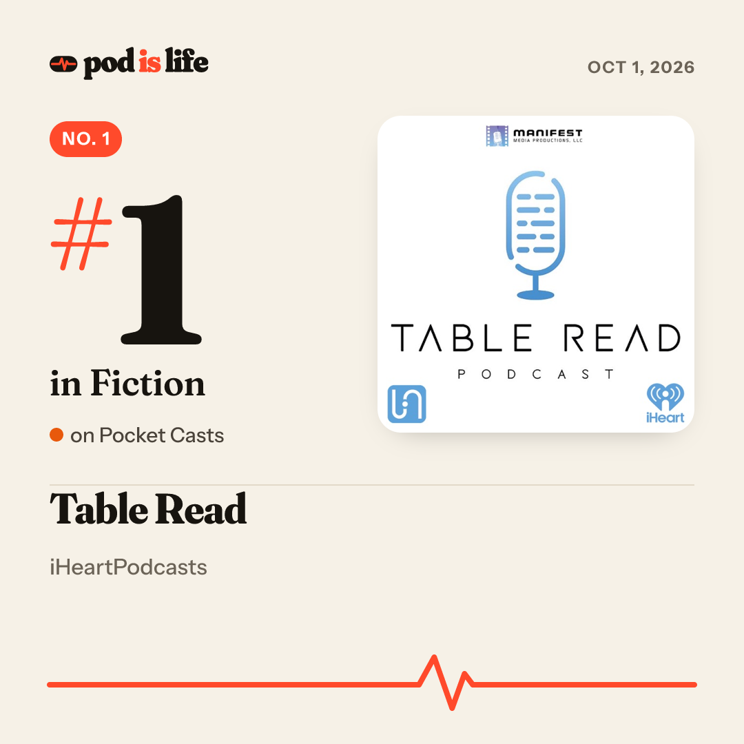 Share card: #1 in Fiction on Pocket Casts