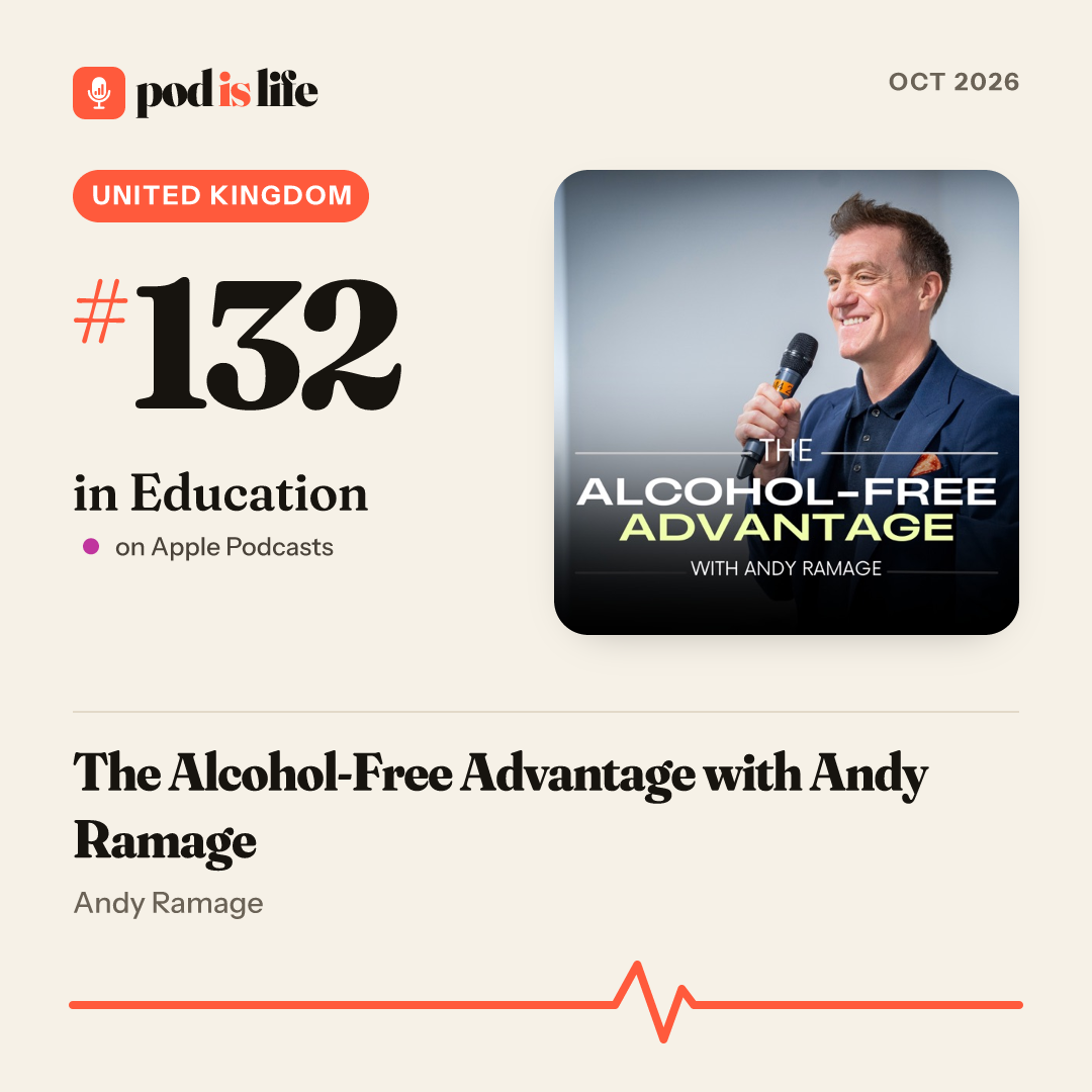 Share card: #132 in Education, United Kingdom on Apple Podcasts