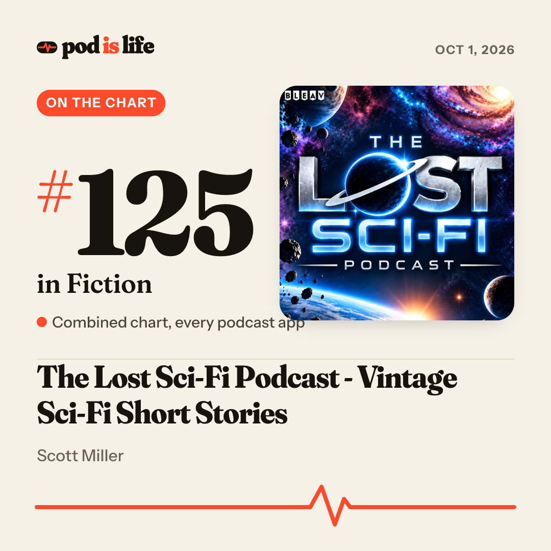 Share card: #125 in Fiction across every podcast app