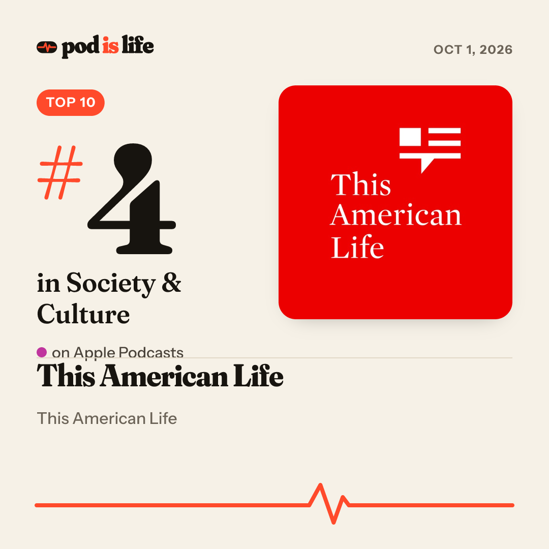 Share card: #4 in Society & Culture on Apple Podcasts